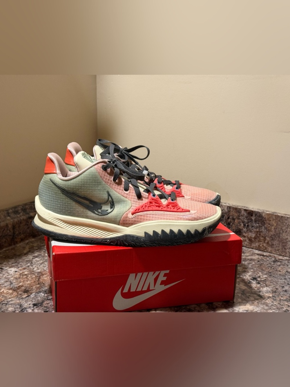 Nike Coral, Olive & Black Performance Sneakers